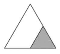 Chỉ ra lỗi sai trong mỗi phát biểu sau: Đã tô màu 1/2  hình tam giác. (ảnh 1)