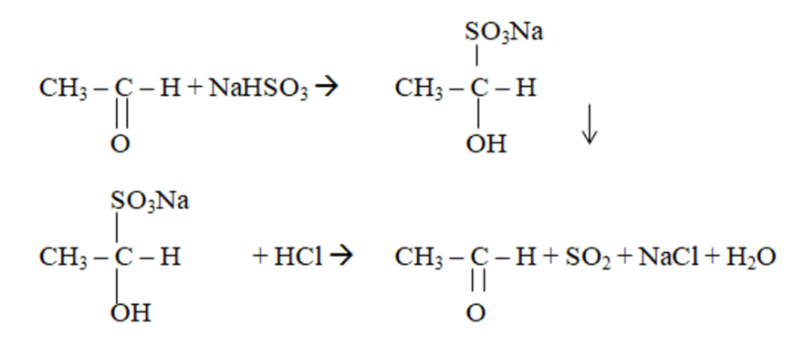 Để tách được aldehyde acetic có lẫn ethyl alcohol người ta có thể dùng những hóa chất nào dưới đây (ảnh 1)