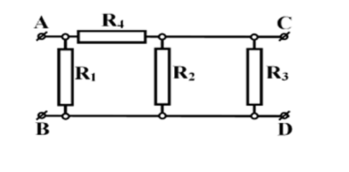 Cho mạch điện như hình vẽ. Biết R3 = R4. Nếu nối hai đầu AB vào hiệu điện thế 120 V thì cường độ dòng điện (ảnh 1)