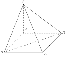Cho hình chóp sabcd có đáy là hình vuông cạnh a, SA vuông góc với đáy và (ảnh 1)
