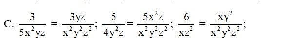 Cho ba phân thức (ảnh 4)