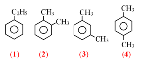 Số đồng phân hydrocarbon thơm ứng với công thức phân tử C8H10 là (ảnh 1)