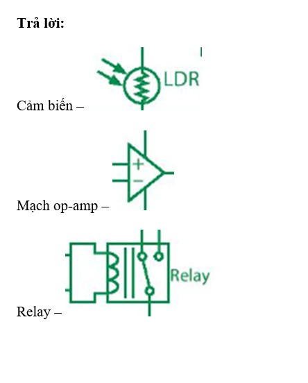 Tìm các linh kiện điện tử trong sơ đồ ở Hình 9.4 tương ứng với các khối trong sơ đồ ở Hình 9.2 (ảnh 2)