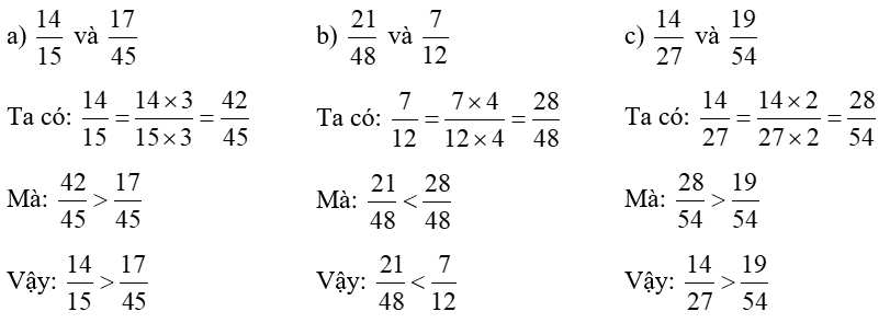 So sánh hai phân số. (ảnh 1)