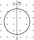 Một vòng dây dẫn hình tròn có thể quanh quanh trục đối xứng denta. Vòng dây được đặt trong từ trường đều, có vecto cảm ứng từ vuông góc  (ảnh 1)