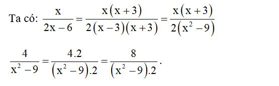 Khi quy đồng mẫu thức hai phân thức (ảnh 1)