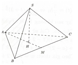 Người ta cắt miếng bìa hình tam giác đều cạnh bằng 2 như hình bên và gấp theo các đường kẻ, sau đó dán các (ảnh 1)