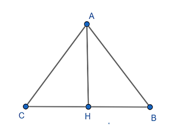 Cho tam giác ABC có góc B = góc C, gọi H là trung điểm BC (ảnh 1)