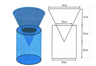 Một nút chai thủy tinh là một khối tròn xoay (H), một mặt phẳng đi qua trục của (H) cắt (H) theo một thiết diện như (ảnh 1)