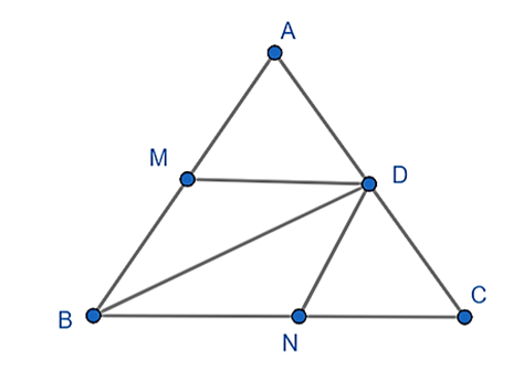 Cho tam giác ABC có góc B = góc C = 40 độ. Kẻ phân giác (ảnh 1)