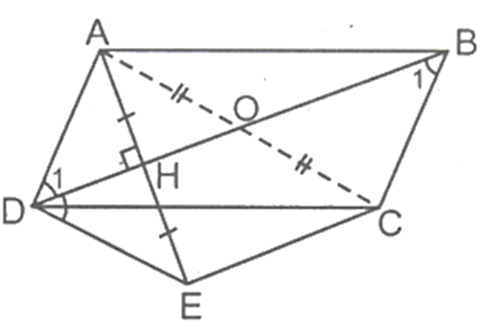 Cho hình bình hành ABCD hai đường chéo không vuông góc với  (ảnh 1)