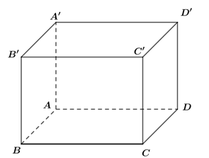Cho hình hộp ABCD.A'B'C'D' có AB = a căn 3, AD = a ( tham khảo hình vẽ). Góc giữa hai đường thẳng   và   bằng    (ảnh 1)