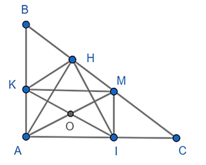 Cho tam giác ABC vuông tại A, đường cao AH, M là điểm bất kì  (ảnh 1)