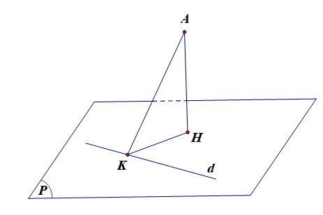 Trong không gian Oxyz, cho điểm A(0;1;2) và đường thẳng  d: (x-4)/2 = (y-2)/-1 = (z-1)/-2. Gọi (P) là mặt phẳng chứa d  (ảnh 1)