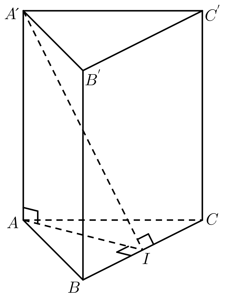 Trong không gian Oxyz, cho hình lăng trụ tam giác đều ABC.A’B’C’có A' (căn 3;-1;1), hai đỉnh B, C thuộc trục Oz và  (ảnh 1)