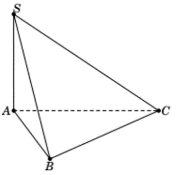 Cho hình chóp S.ABC có đáy là tam giác đều cạnh a, SA vuông góc với đáy, SA = a căn 3/2 (ảnh 1)