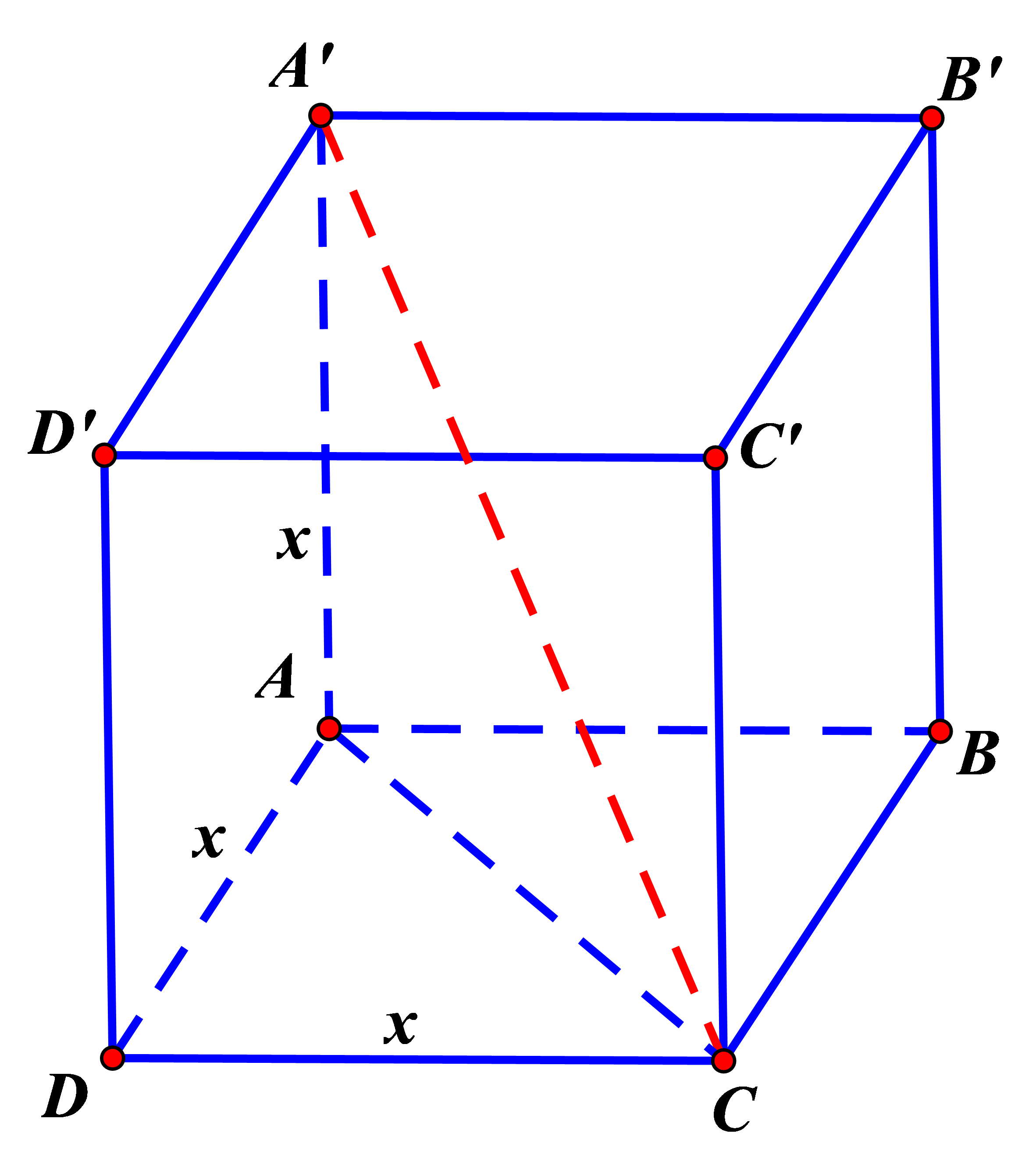 Khối lập phương có độ dài đường chéo là  3 căn 3. Thể tích của khối lập phương đã cho là (ảnh 1)