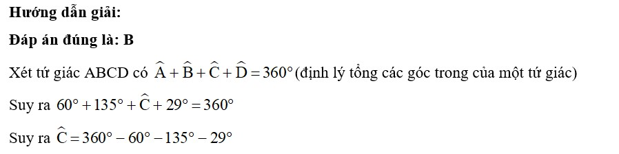 Cho tứ giác ABCD có (ảnh 1)