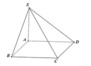 Cho hình chóp S.ABCD có đáy ABCD là hình vuông, SA ⊥ (ABCD). (ảnh 1)