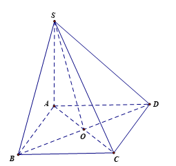 Cho hình chóp S.ABCD với đáy ABCD là hình vuông có cạnh 2a, (ảnh 1)