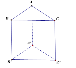 Tính thể tích V của khối lăng trụ tam giác đều có tất cả các cạnh bằng a. (ảnh 1)