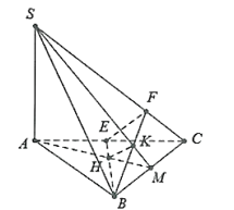 Cho hình chóp S.ABC, các tam giác ABC và SBC là các tam giác nhọn. (ảnh 1)
