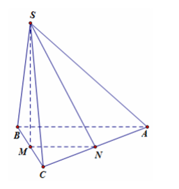 Cho hình chóp S.ABC có đáy ABC là tam giác vuông tại A, góc ABC=60 độ  , tam giác SBC là tam giác đều có cạnh 2a (ảnh 1)