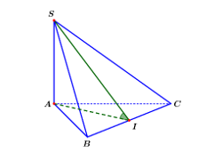 Cho hình chóp S.ABC có SA ^ (ABC), đáy ABC là tam giác đều cạnh a (ảnh 1)