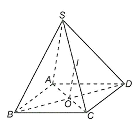 Cho hình chóp S.ABCD có đáy ABCD là hình bình hành tâm O, I là trung điểm cạnh SC. Chứng minh đường thẳng OI song song với mặt phẳng (SAB) và mặt phẳng (SAD). (ảnh 1)