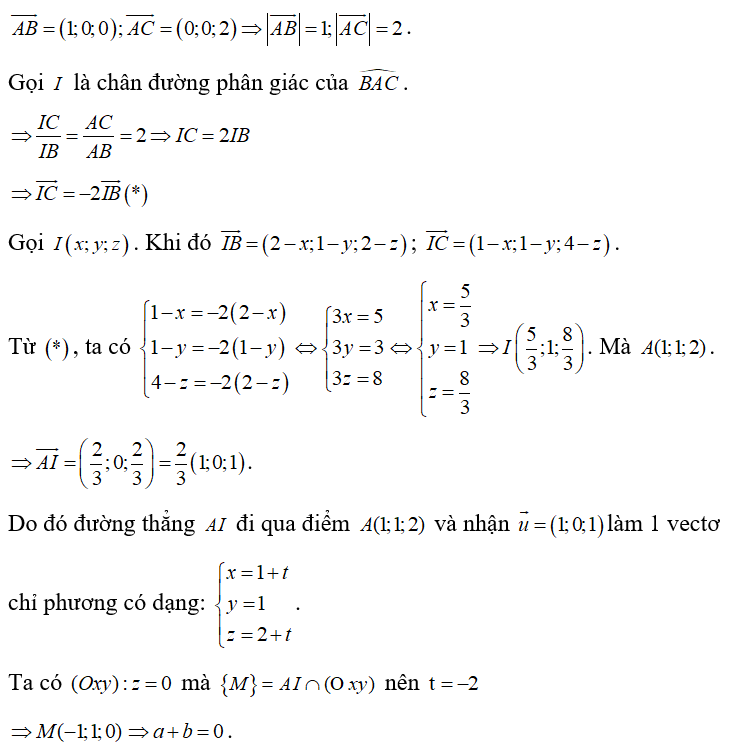 Trong không gian Oxyz, cho các điểm (ảnh 1)