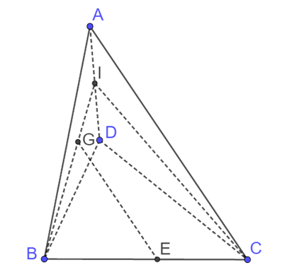 Cho tứ diện ABCD. Gọi G là trọng tâm tam giác ABD. Trên BC lấy điểm E sao cho EB = 2EC. Vị trí tương đối của EG và (ACD) là  (ảnh 1)
