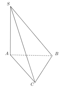 Cho khối chóp SABC có SA,AB,AC đôi một vuông góc. Biết SA= 3a, AB = 4a, AC = 2a (ảnh 1)