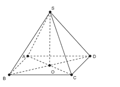 Cho hình chóp S.ABCD có đáy ABCD là hình thoi tâm O. Biết SA = SC và SB = SD (ảnh 1)
