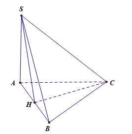 Cho hình chóp S.ABC có đáy ABC là tam giác vuông tại A và có AB = a, (ảnh 1)