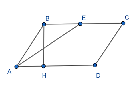 Cho hình bình hành ABCD có góc a = 60 độ , AB = 10cm, AD = 15cm. Tia phân giác của góc a cắt BC tại E.  a) Chứng minh: tam giác ABE cân. (ảnh 1)