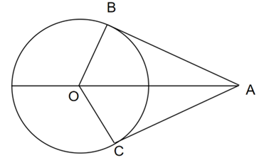 Từ 1 điểm A ở bên ngoài đường tròn (O; R) vẽ hai tiếp tuyến AB, AC với đường tròn (B, C là tiếp điểm). Chứng minh OA là trung trực của đoạn BC. (ảnh 1)