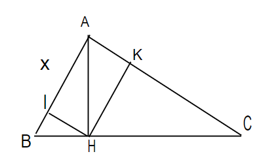 cho tam giác ABC vuông tại A, BC = 4cm. Đường cao AH, kẻ HI vuông góc AB, HK vuông góc AC. Tìm giá trị lớn nhất của diện tích tứ giác AIHK. (ảnh 1)