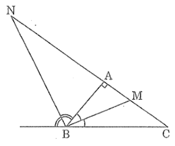 Cho tam giác ABC vuông tại A có cạnh AB = 6cm và AC = 8cm. Các đường phân giác trong và ngoài của góc B cắt đường thẳng AC lần lượt tại M và N. Tính các đoạn thẳng AM và AN. (ảnh 1)