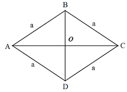 Cho hình thoi ABCD có cạnh bằng a, O là tâm hình thoi, góc bad = 12 độ . Tính ad - oc (ảnh 1)