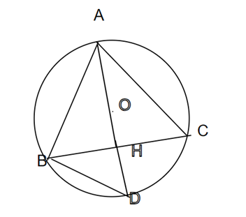 Cho tam giác ABC cân tại A nội tiếp đường tròn (O), AC = 5a, BC = 6a. Tính khoảng cách từ điểm O đến dây BC theo a. (ảnh 1)