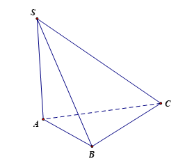 Cho hình chóp S.ABC có tam giác ABC vuông cân tại B, AB = BC = a (ảnh 1)