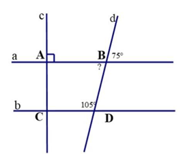 Cho hình vẽ:   a) Tính số đo  . b) Chứng minh a // b. c) Chứng minh c ⊥ b. (ảnh 1)