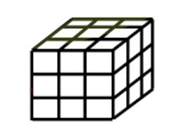 Tính thể tích khối rubic mini (mỗi mặt của rubic có 9 ô vuông), biết chu vi mỗi ô (ô hình vuông trên một mặt) là 4 cm. (ảnh 1)