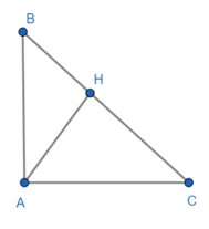 Cho tam giác ABC vuông tại A có AH là đường cao AH = 6cm, BC = 12,5 cm. Tính HB, HC. (ảnh 1)