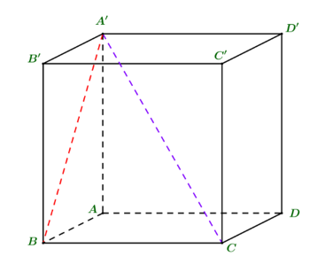 Cho hình lập phương ABCD.A'B'C'D' có cạnh bằng 1. Tính côsin góc giữa đường thẳng A'C và mặt phẳng (ABB'A').  (ảnh 1)