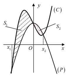 Cho đường cong (C): y = x^3 +mx +2 (với m là tham số thực) và parabol (ảnh 1)