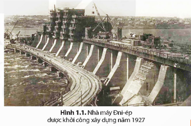 Hình bên là nhà máy thuỷ điện lớn nhất của châu Âu vào những năm 30 của thế kỉ XX-một trong những thành tựu tiêu biểu  (ảnh 1)