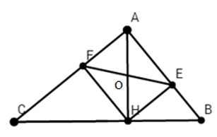 Cho tam giác ABC vuông tại A, đường cao AH. Kẻ HE vuông góc với AB (ảnh 1)