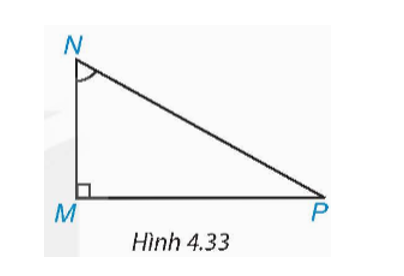 Trong tam giác MNP vuông tại M (H.4.33),  bằng sin góc MNP (ảnh 1)