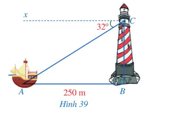 Trên mặt biển, khi khoảng cách AB từ ca nô đến chân tháp hải đăng là 250 m (ảnh 1)